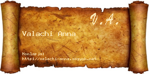 Valachi Anna névjegykártya